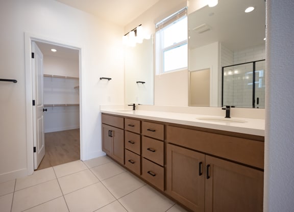 double vanity in bathroom at Crocker Village – Single Family Homes, Sacramento, CA ? 
