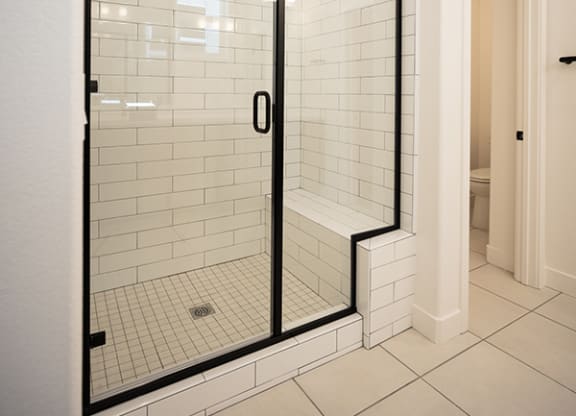 bathroom with stand up shower at Crocker Village – Single Family Homes, California, 95818