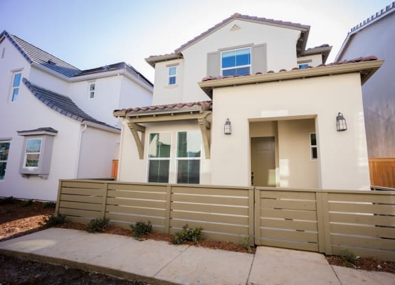 exterior with front patio at Crocker Village – Single Family Homes, Sacramento, CA 95818 ? 