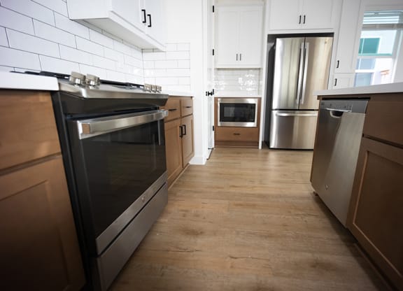 kitchen with stainless steel appliances at Crocker Village – Single Family Homes, Sacramento, CA ? 
