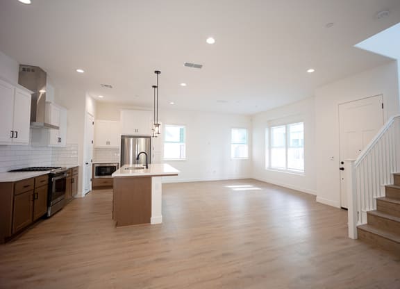 living area with kitchen at Crocker Village – Single Family Homes, Sacramento ? 