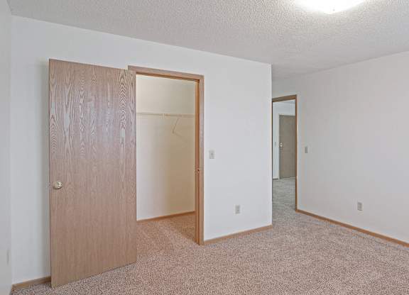 bedroom with walk in closet