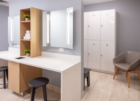 a room with a desk and a chair