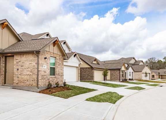 a row of houses in a subdivision