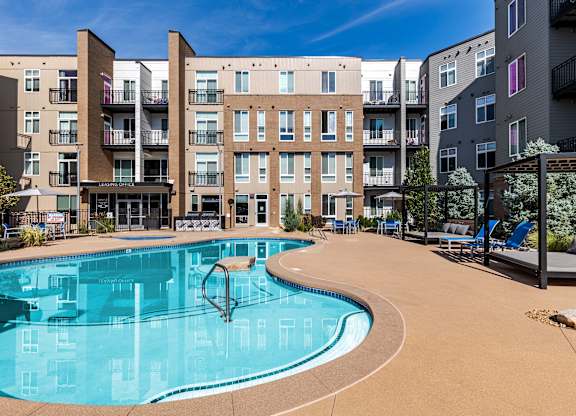 our apartments have a large pool and amenities for residents to enjoy