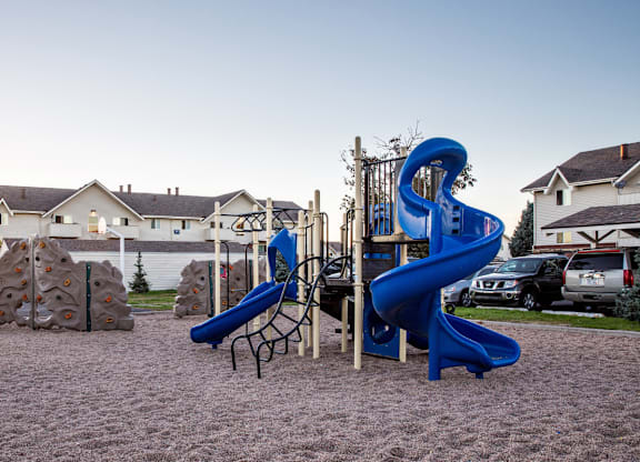 Outdoor playground area at Aurora Meadows apartments in Aurora CO