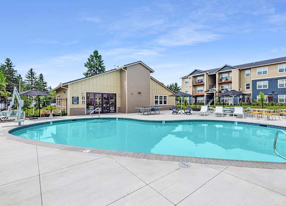 our resort style swimming pool is next to our apartments at our apartments