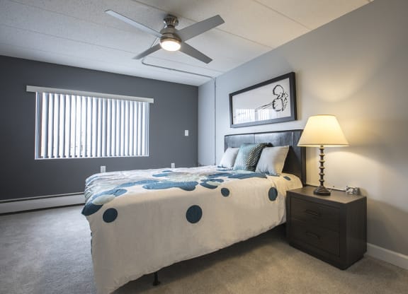 bedroom with large windows