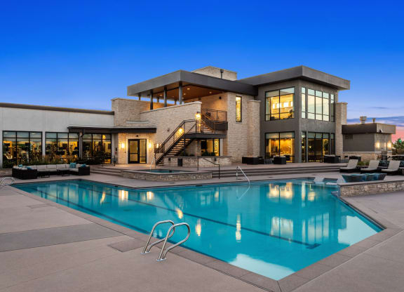 Gateway Arvada Ridge Pool twilight