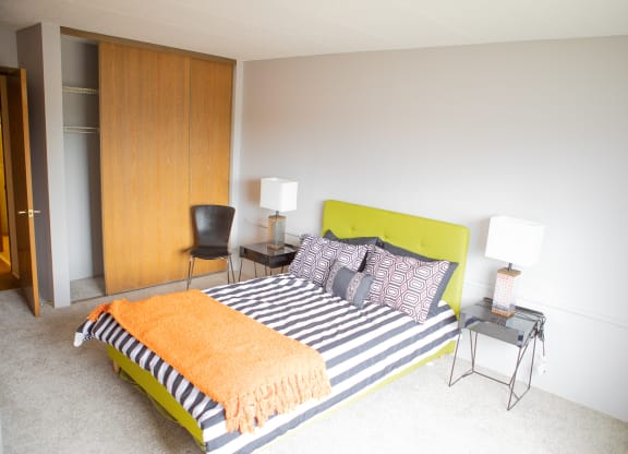 bedroom with adjacent closet