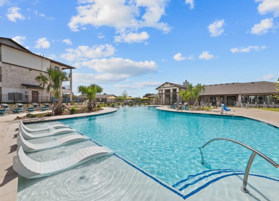 the pool at the preserve at polo ridge apartments in
