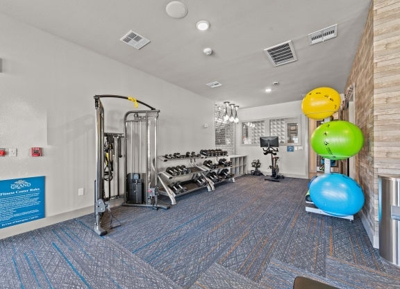 the gym at the preserve at green valley apartments