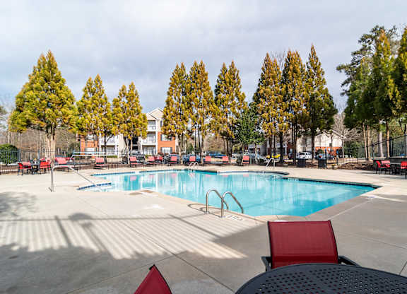 Sparkling resort-style swimming pool at Ashford at Spring Lake in Atlanta, Georgia