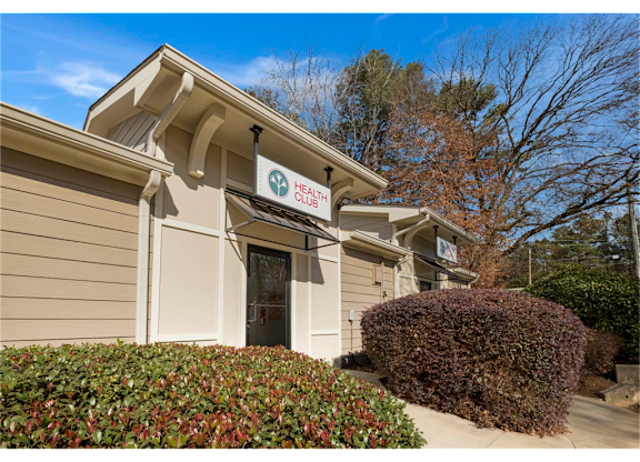 Exterior of the health club building at Springdale Glen, a pet-friendly community in Clarkston, GA, near Decatur.