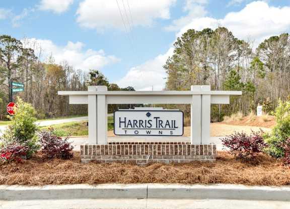 Harris Trail Luxury Townhomes for rent Richmond Hill, GA photo of monument sign