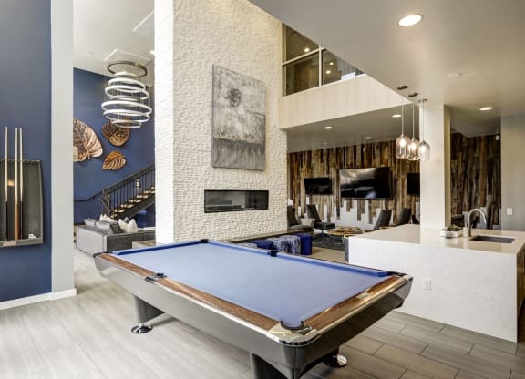 Apartments in Lone Tree - Aspect Lone Tree Club Room with Billiards Table