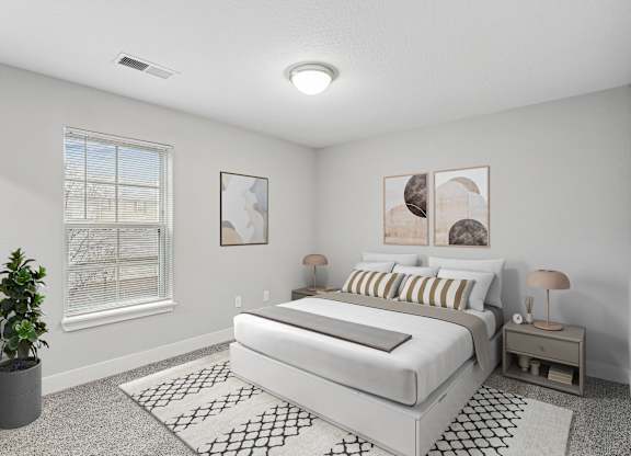 Apartments in Sevierville for Rent – Overlook at Allensville - A room with a window and a carpeted floor.
