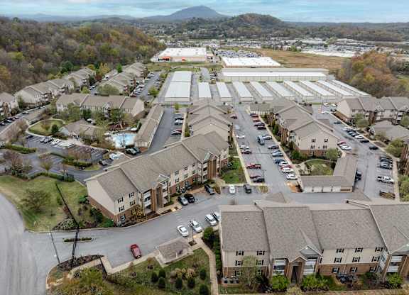 Apartments in Sevierville for Rent – Overlook at Allensville -   An aerial view of our community with moutains in the background