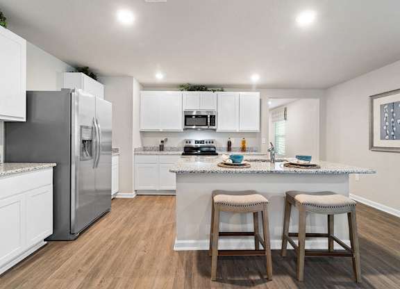 Large Center Island Kitchen at The Village at Hickory Street, Foley, 36535