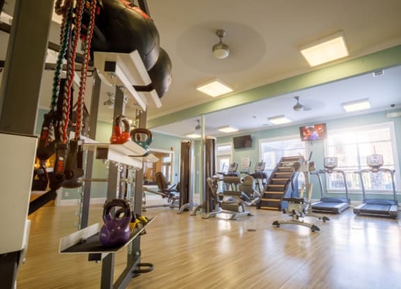 The Asher at Sugarloaf apartments in Lawrenceville Georgia photo of fitness center