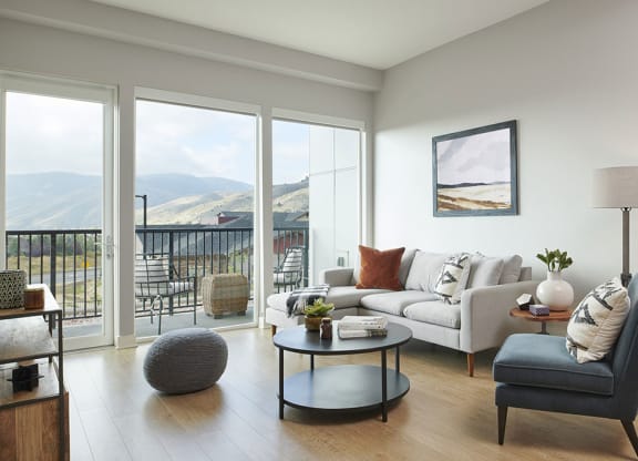 mountain views from living room