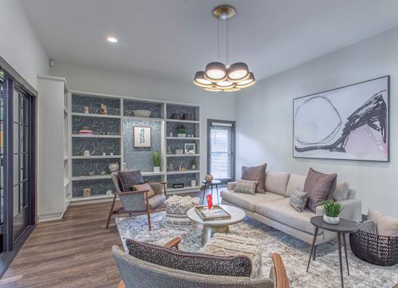 Decorated Living Room at MonteVista Apartments, Beaverton
