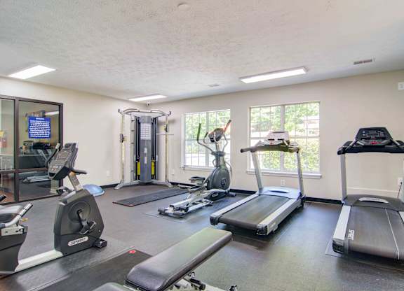 Fitness center at Place at Midway apartments in Douglasville near Lithia Springs, GA