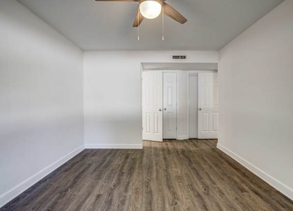 Spacious area with hardwood floors at Square One Apartments in Gainesville FL