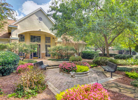 Exterior view of leasing office at Grande Club apartments in Duluth, GA 30096, near Lawrenceville.