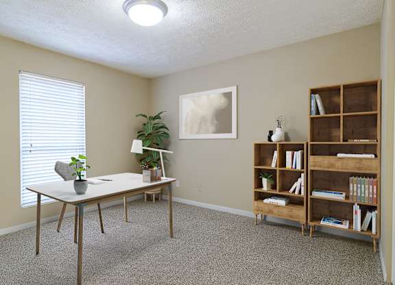 Spacious bedroom with ample natural light in a pet-friendly apartment at Stratford Ridge Apartments in Marietta, GA.