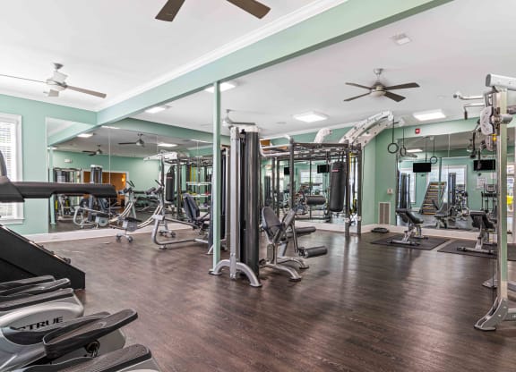 The Asher at Sugarloaf apartments in Lawrenceville Georgia photo of fitness center
