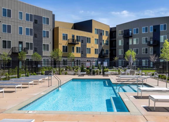 our apartments have a swimming pool in front of our buildings
