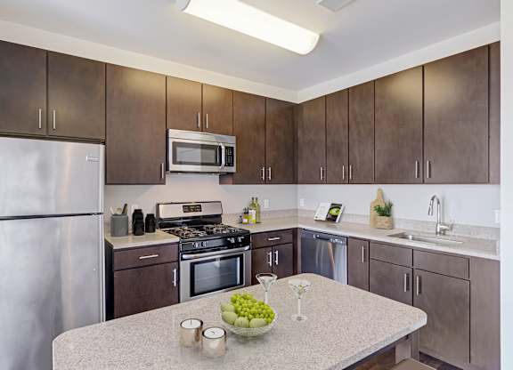 kitchen with stainless steel appliances