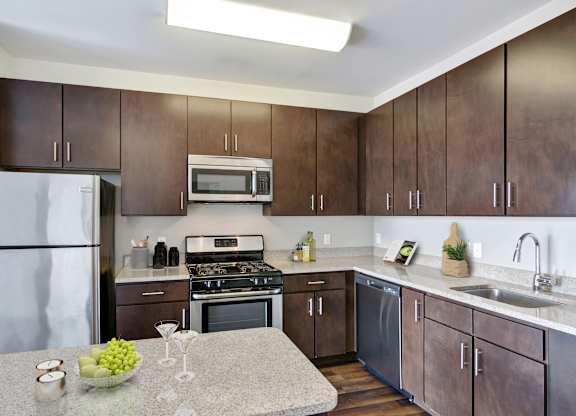 kitchen with stainless steel appliances