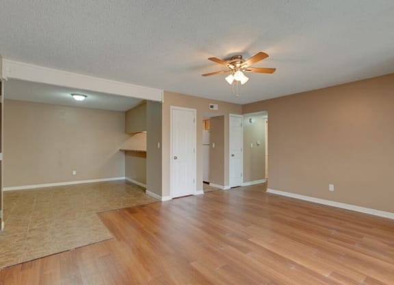 open apartment layout at Eastgate Apartments