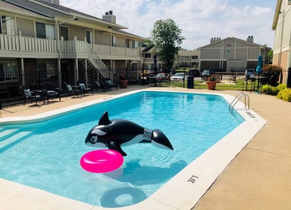 outdoor swimming pool at apartment