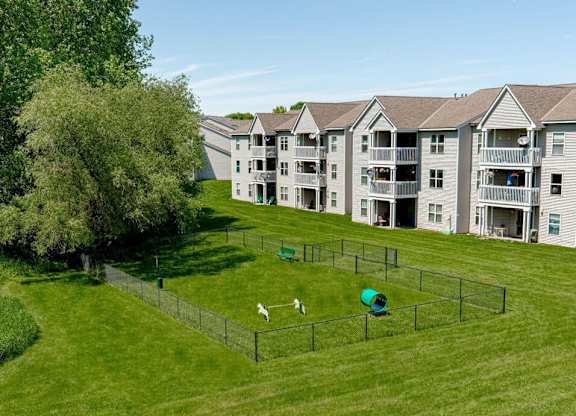 Apartments with fenced in dog park