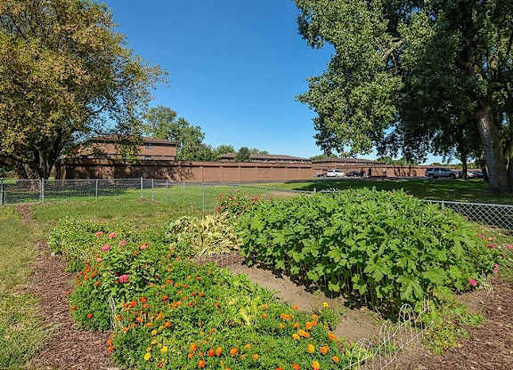 Community garden in Uppertown apartments
