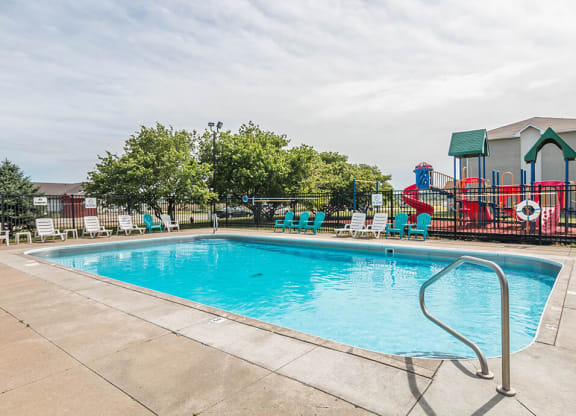 our apartments showcase a swimming pool