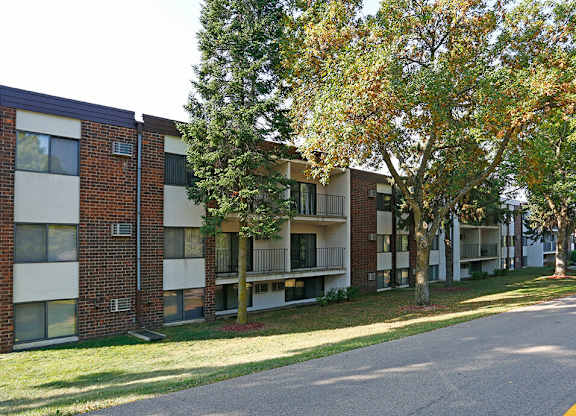 Exterior of Olympik Village Apartments