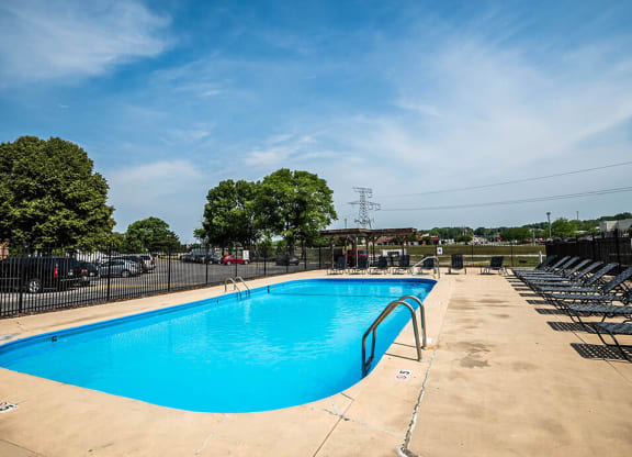 swimming pool at apartment community
