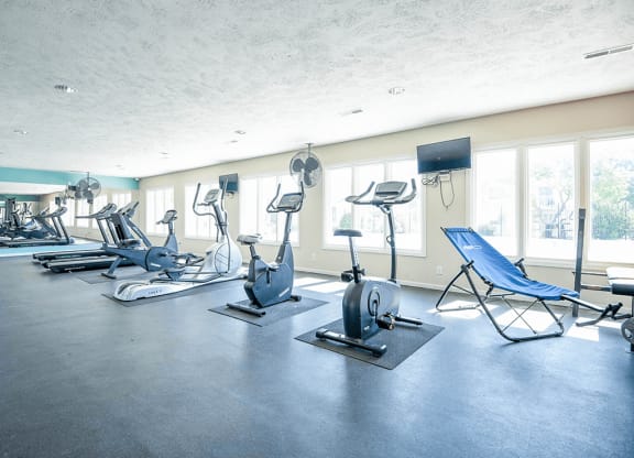 gym with exercise equipment