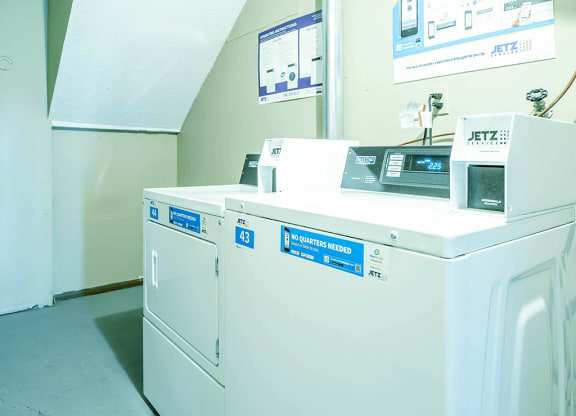 laundry room in apartment building