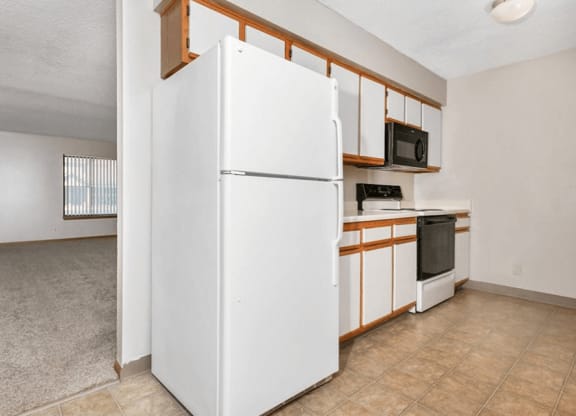 apartment kitchen with appliances