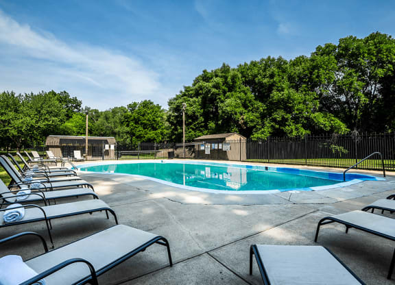 take a dip in the resort style pool