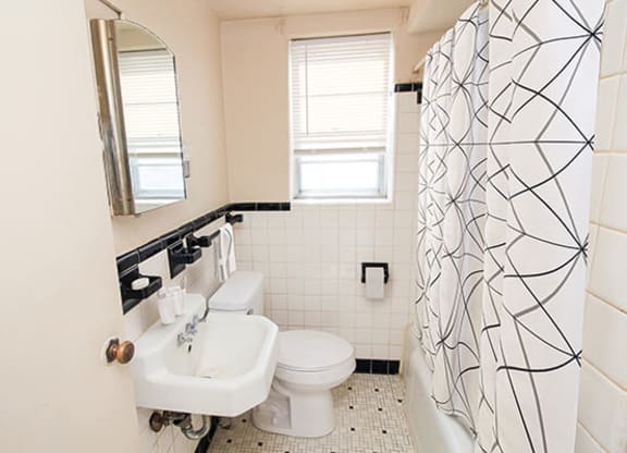 bathroom in apartment in Iowa