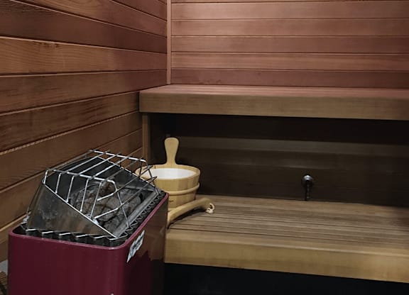 sauna at apartment community