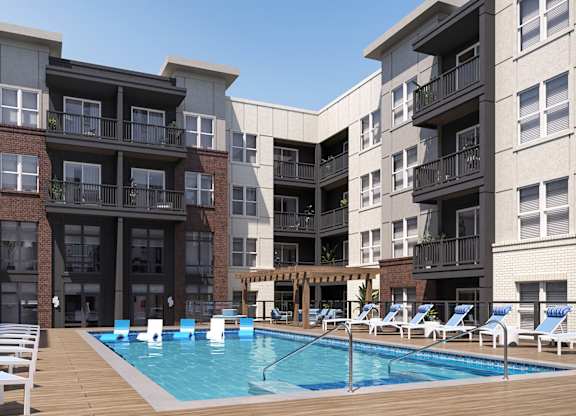 Pool at Elevate Apartments, Madison, WI