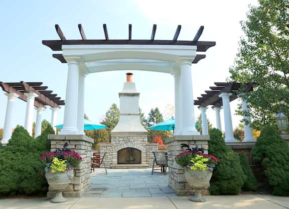 Outdoor Lounge w/ Fireplace & Grills at Regency Place, Illinois
