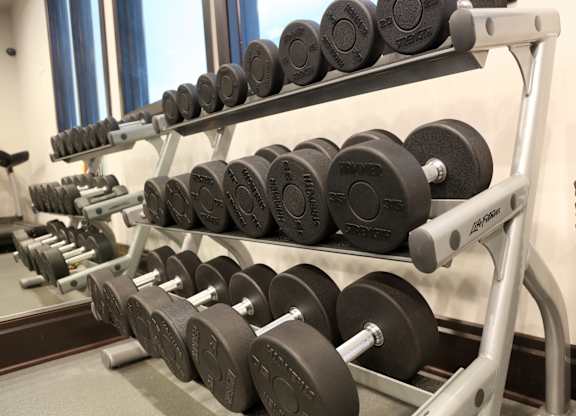 Fitness w/ free weights at Regency Place, Oakbrook Terrace, 60181